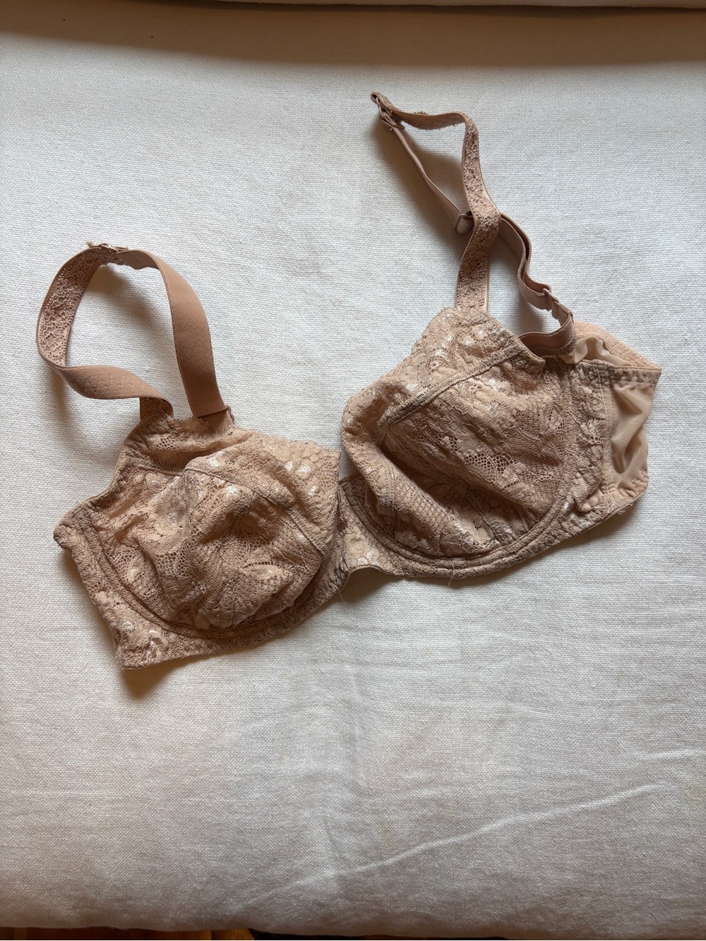 Cosabella Nude Lace Underwire Bra in Light Beige